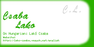 csaba lako business card